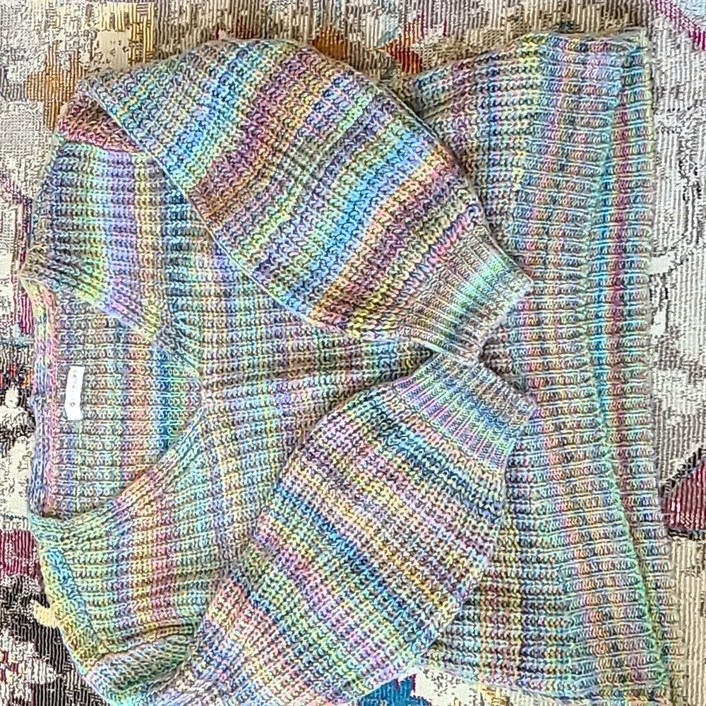Rainbow knit sweater